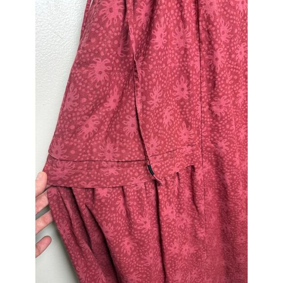 Anthropologie Kopal Keri Brick Hand Print Maxi Dress Sz. M - Picture 3 of 11